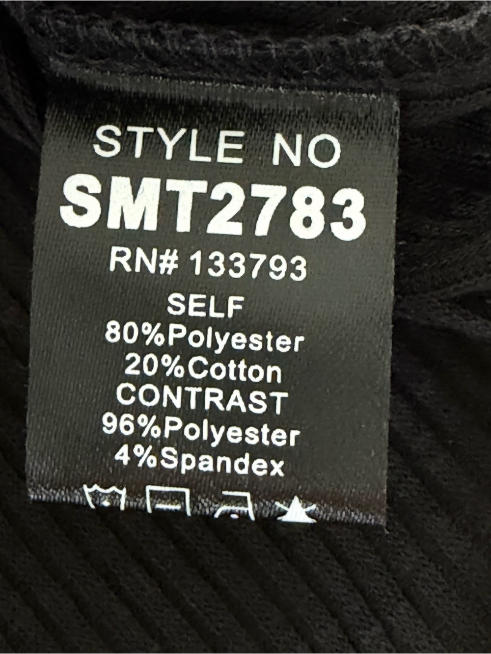 POL Ribbed Henley Racerback Tank Top Floral Trim Black Small NWOT - Picture 5 of 8